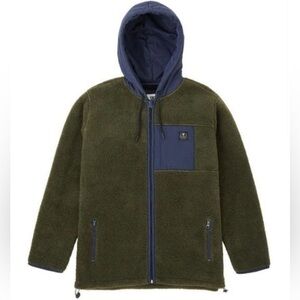 NWOT VISSLA Walter Sherpa fleece zip front jacket XXL